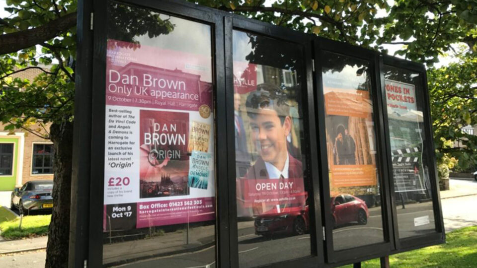 Posters of the festival on display.