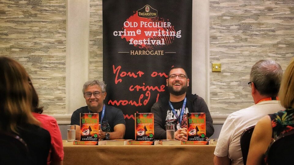 A panel at the Old Peculier crime writing festival.