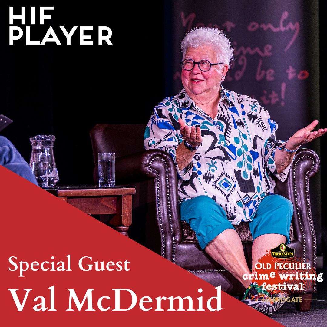 Val McDermid live on stage at the Theakston Old Peculier Crime Writing Festival